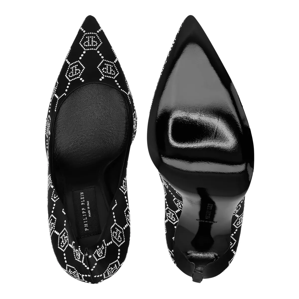 Elegante Strass Monogramm Stiletto Pumps