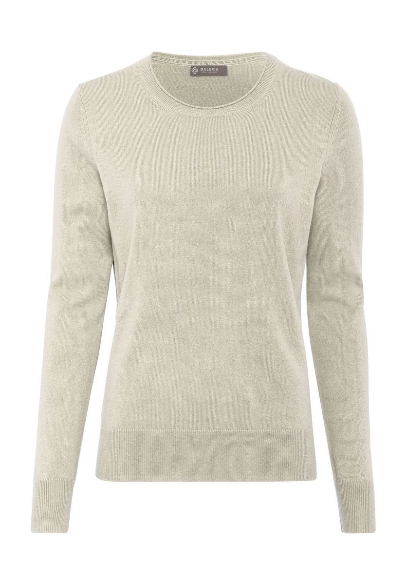 GALERIA Seide-Kaschmir Pullover "Madrid", Rundhals-Ausschnitt, für Damen, beige, 44