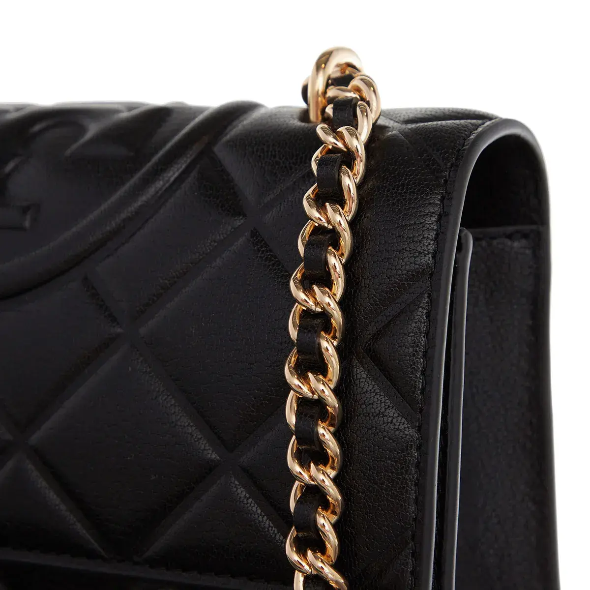 Wandelbare Schultertasche aus gestepptem Leder