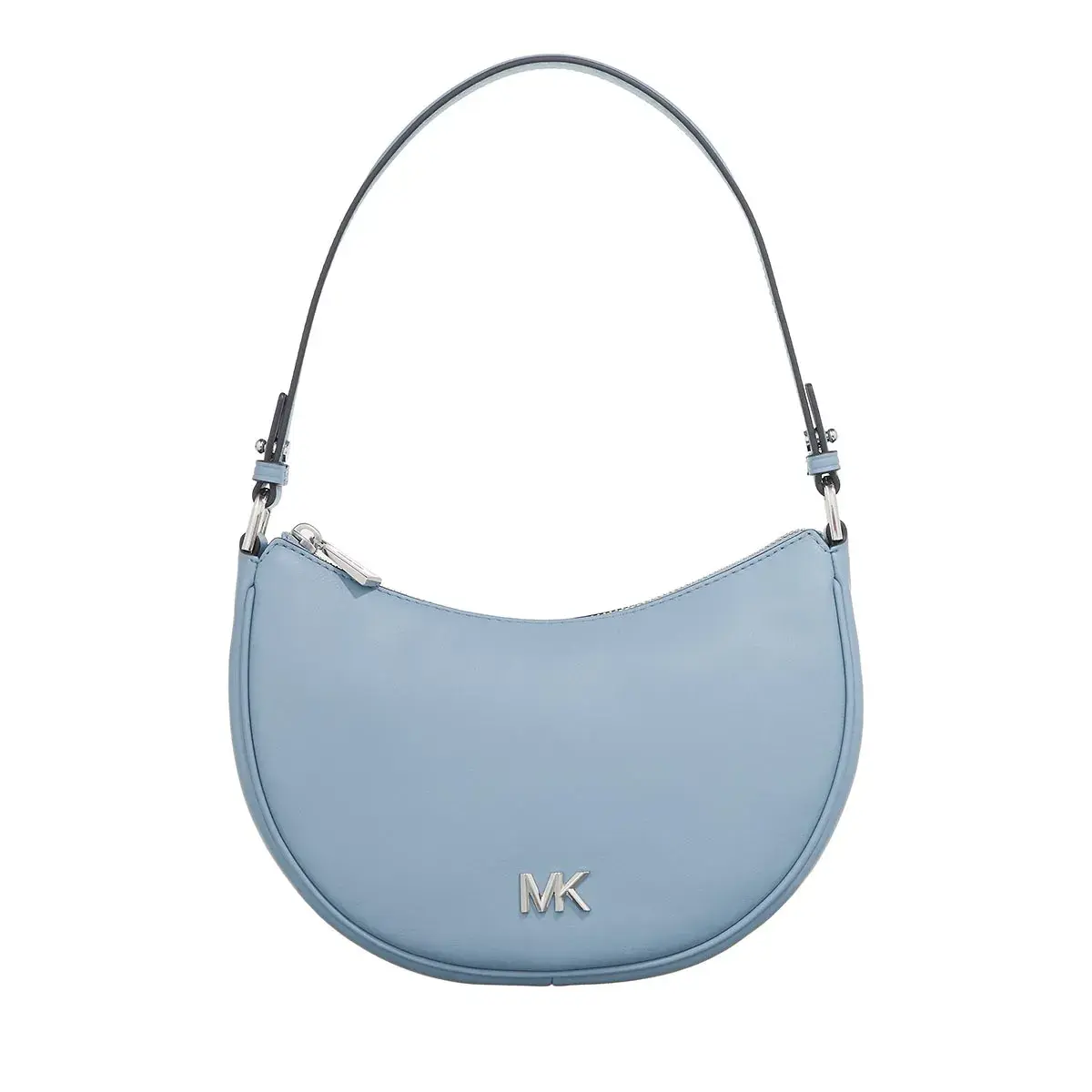 Halbmond-Pochette-Tasche aus glattem Leder
