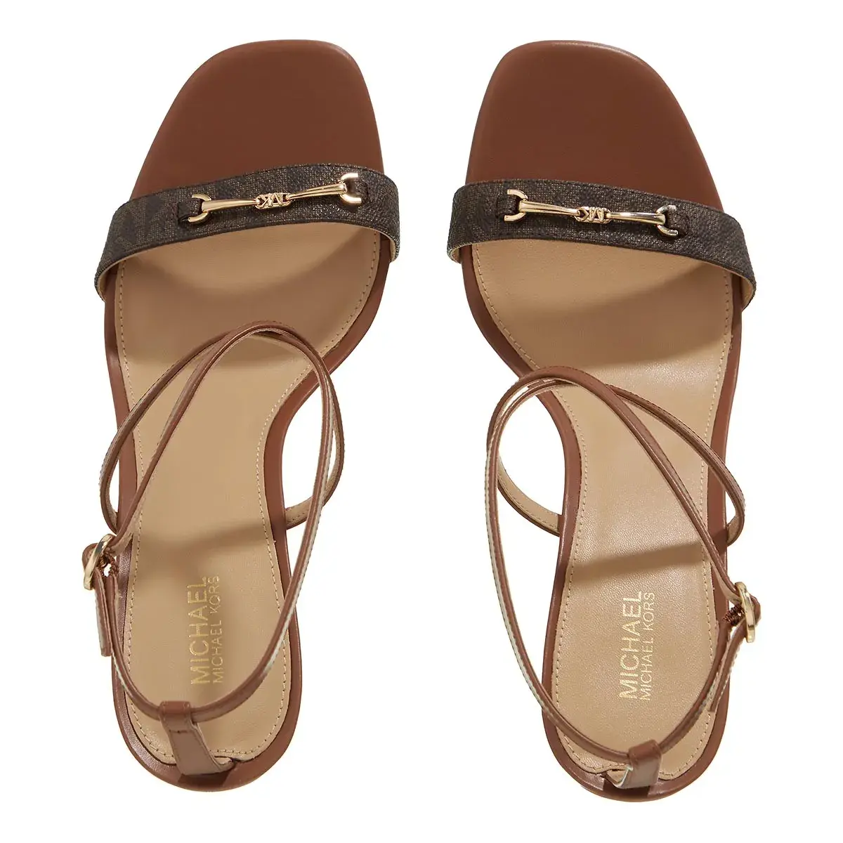 Elegante braune Sandalette mit Knöchelriemen