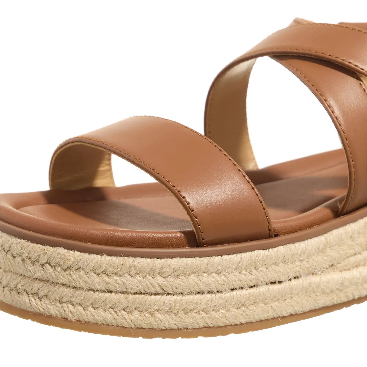 Espadrille-Sandalen mit Plateau und Kreuzriemen