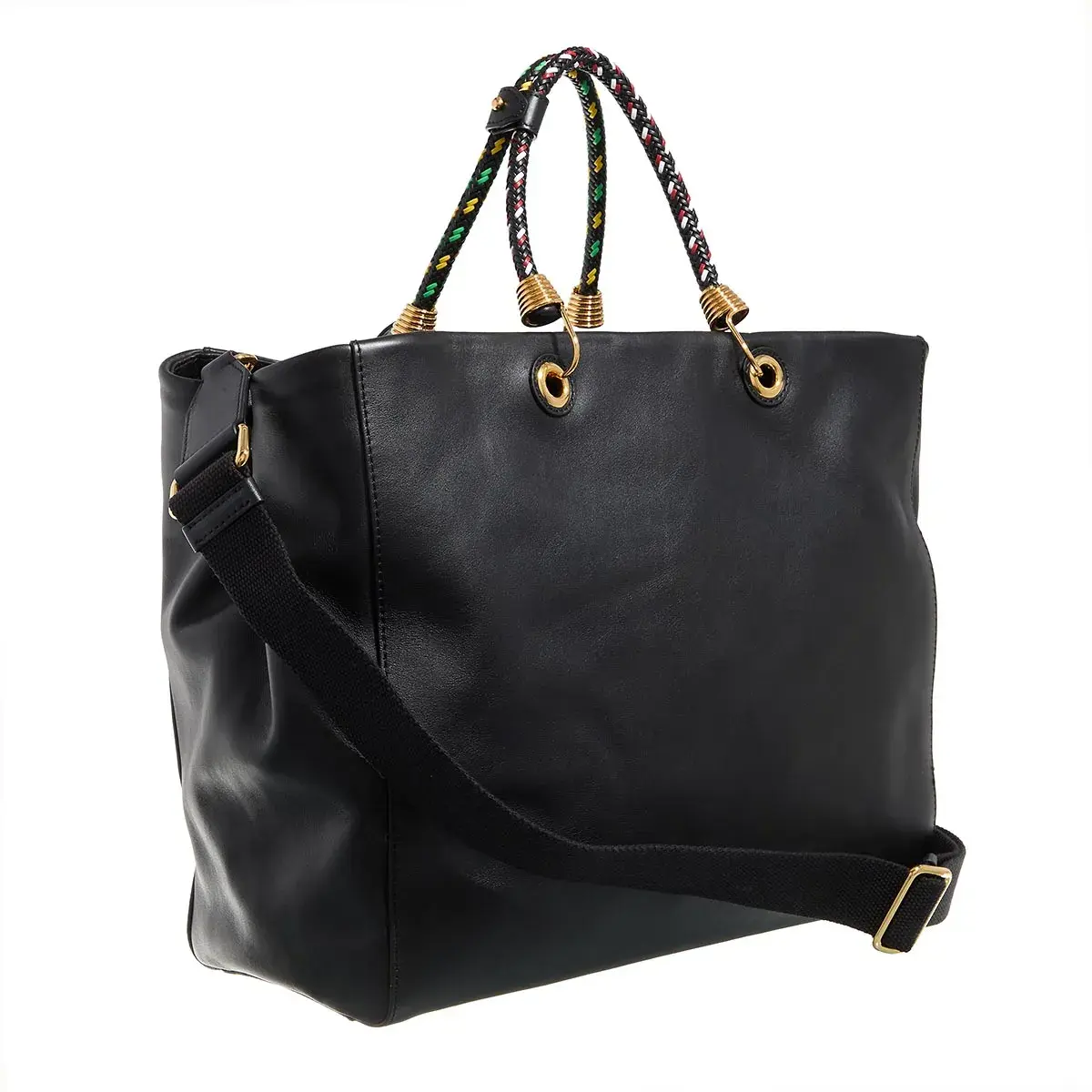 Handtasche mit geflochtenem Kordelgriff