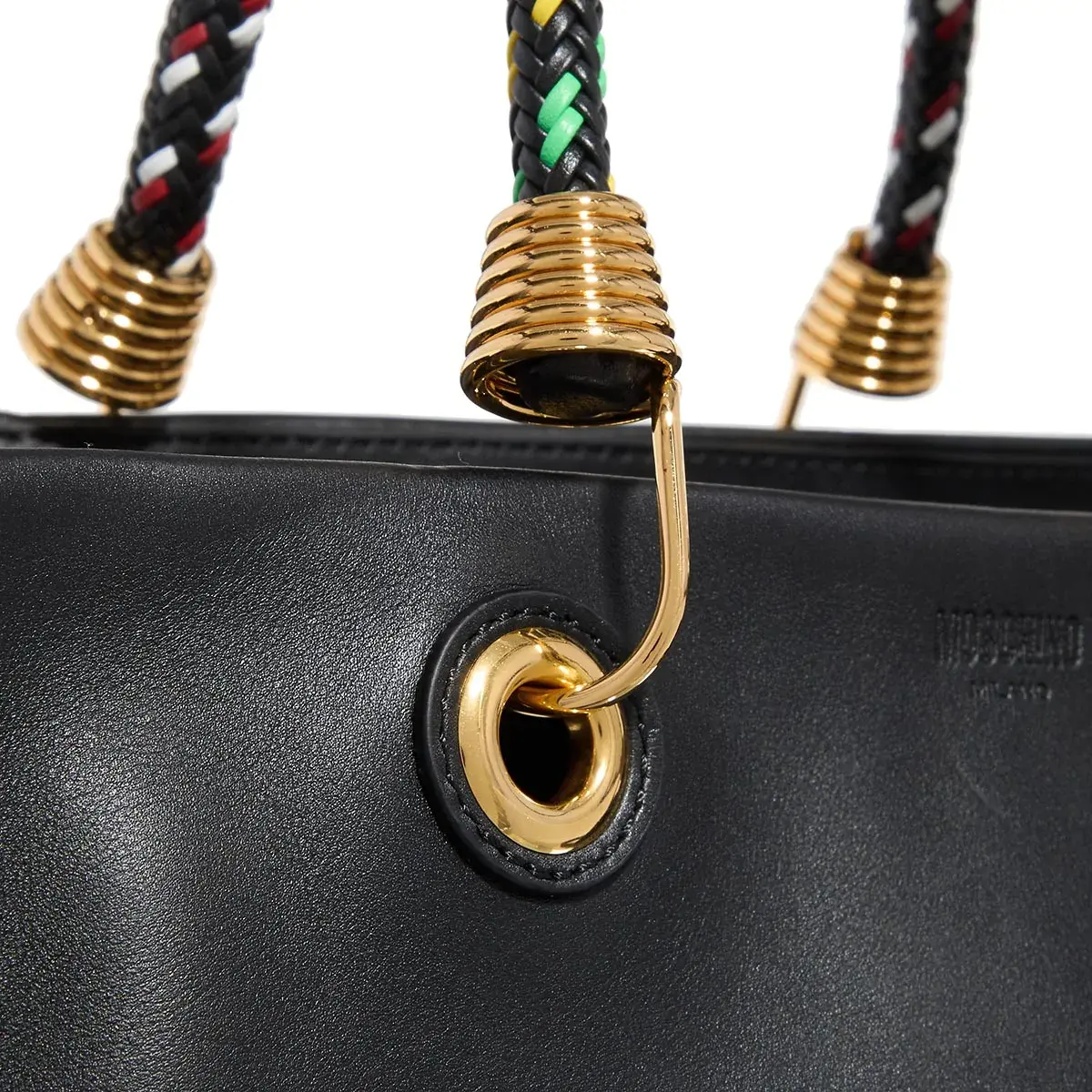 Handtasche mit geflochtenem Kordelgriff