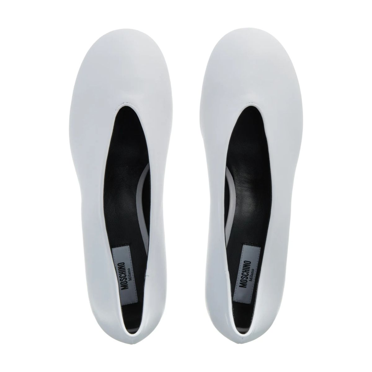 Weiße Kitten-Heel Pumps aus Leder