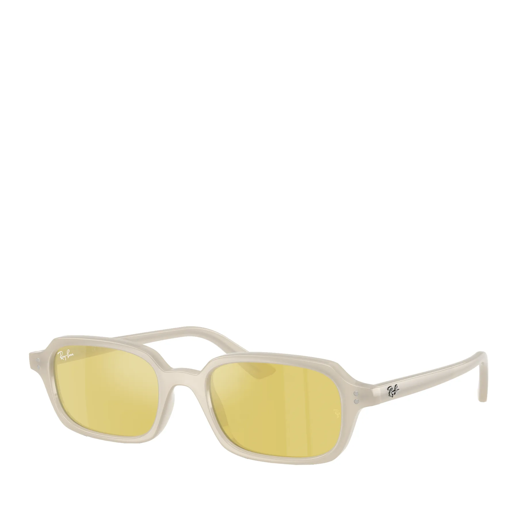 Sonnenbrille mit quadratischem Rahmen und gelben Gläsern