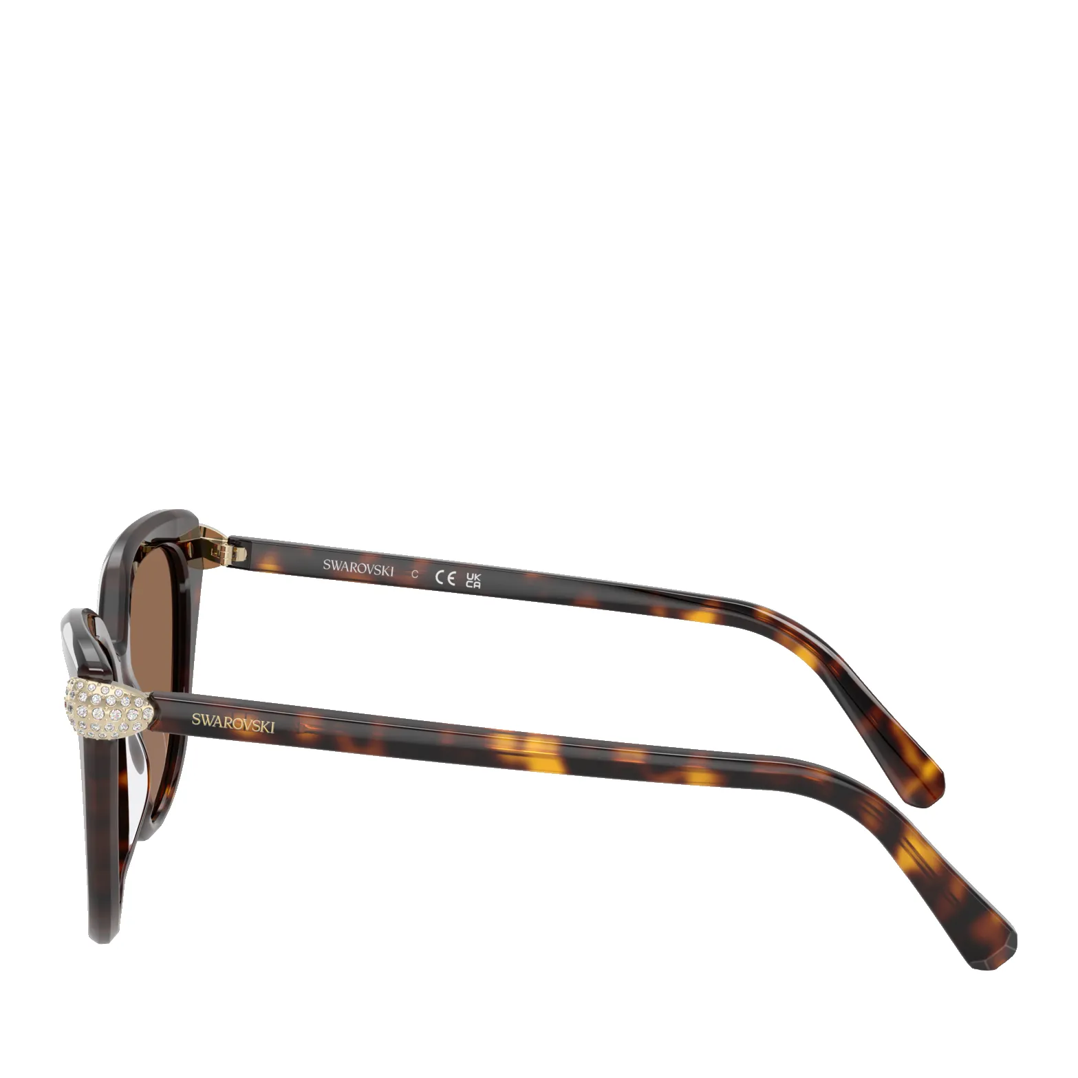 Elegante Cat-Eye Sonnenbrille mit Kristallen