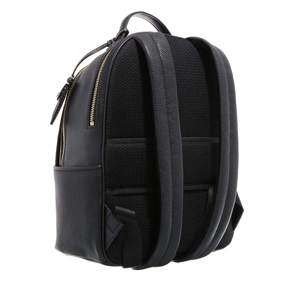 Minimalistischer Lederrucksack mit goldfarbener Hardware