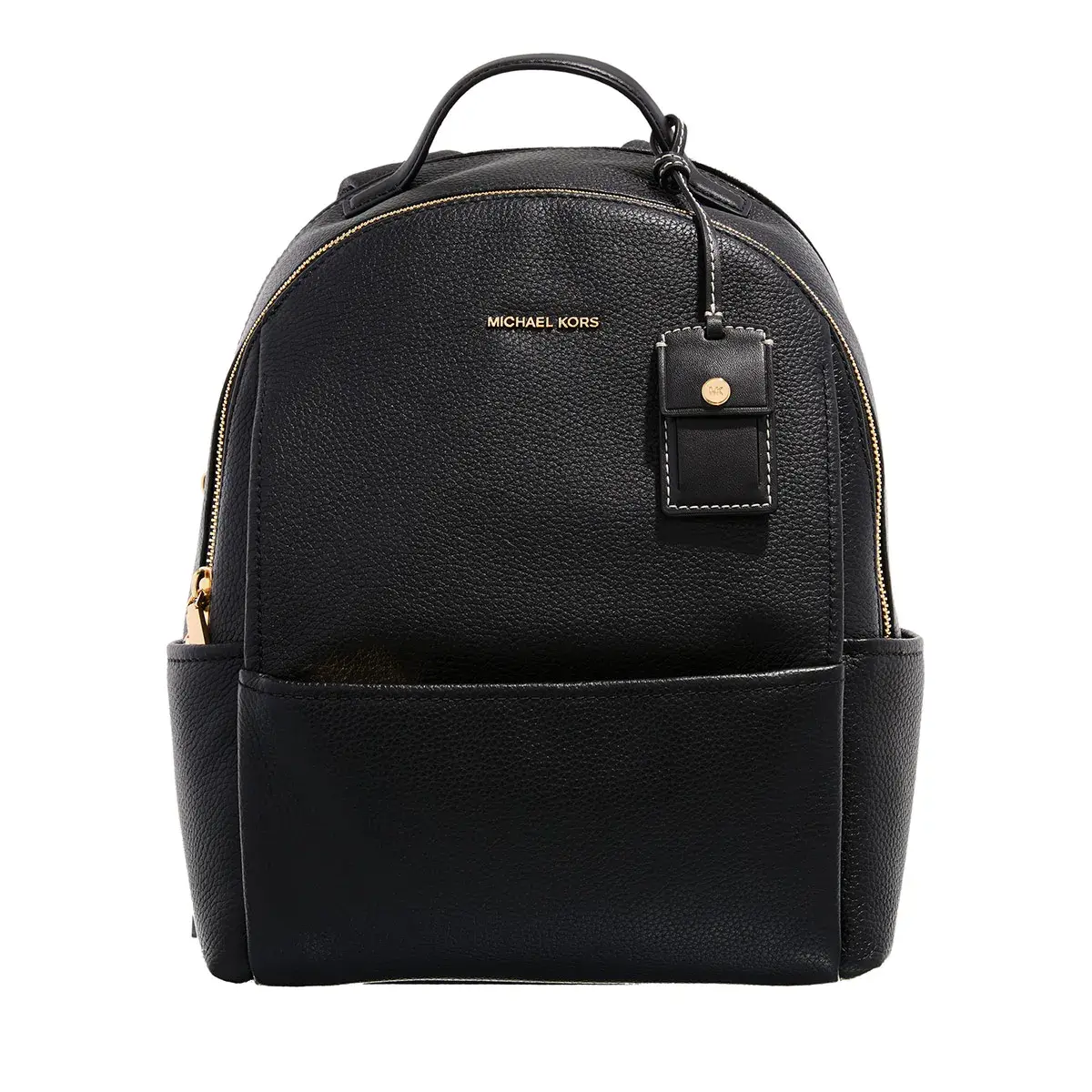 Minimalistischer Lederrucksack mit goldfarbener Hardware