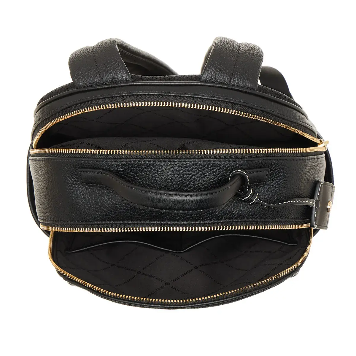 Minimalistischer Lederrucksack mit goldfarbener Hardware