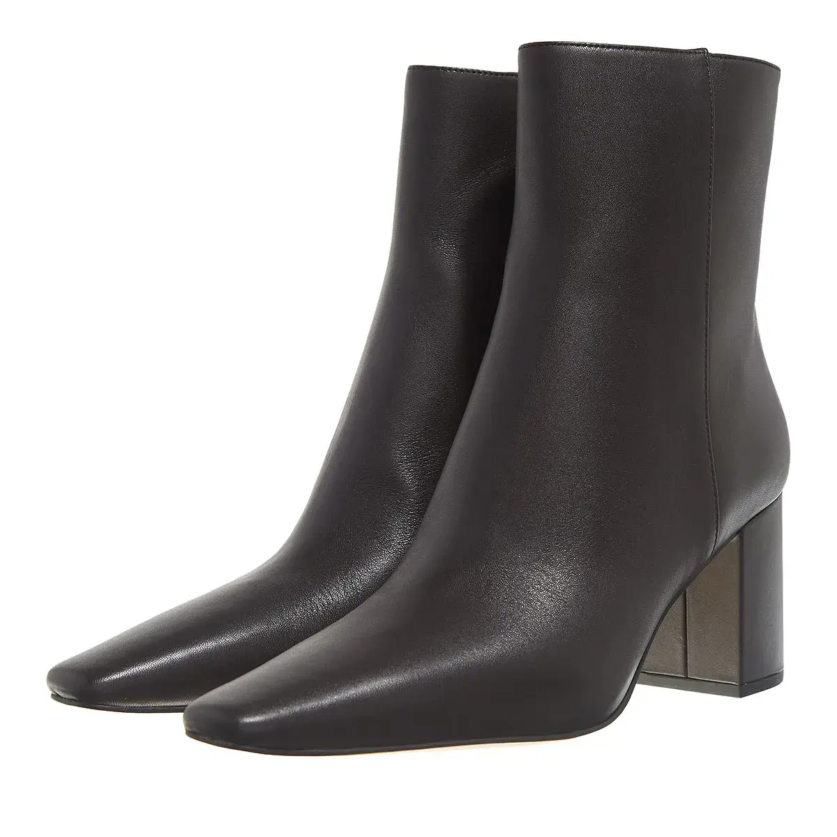Elegante Leder-Stiefeletten mit Absatz