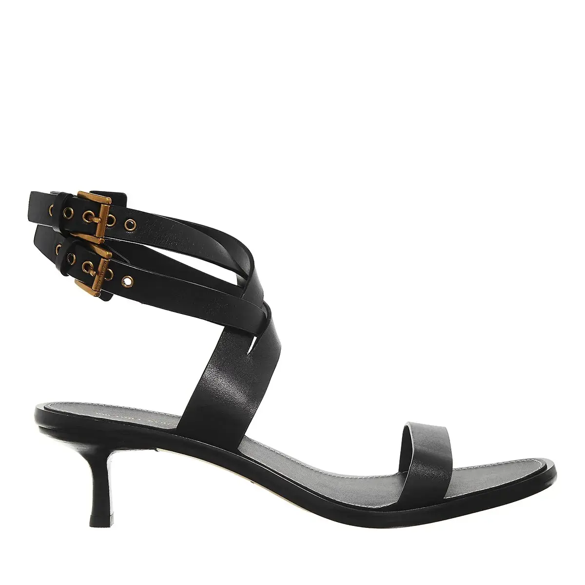 Elegante Riemchen-Kitten-Heels mit Schnalle