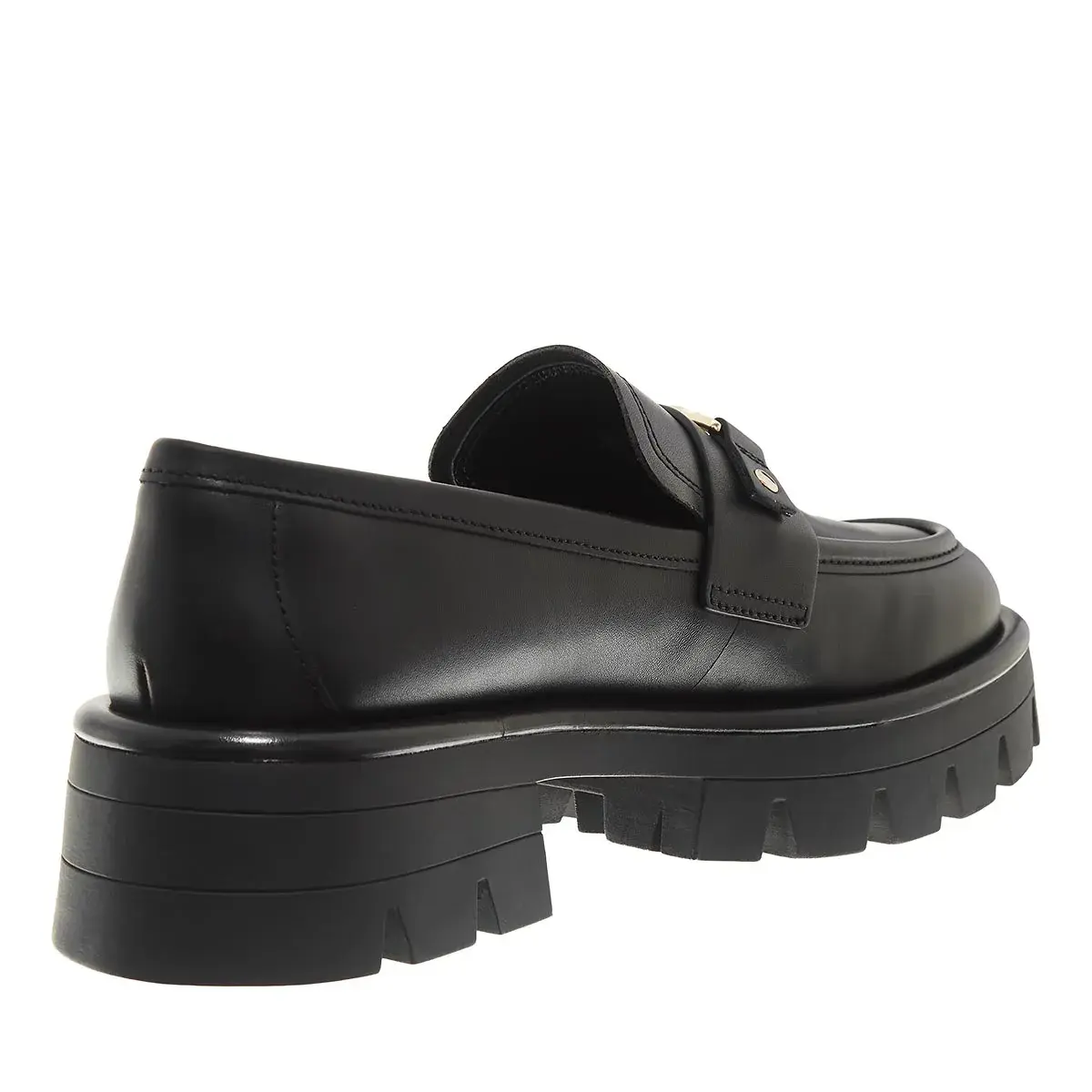 Platform-Loafer mit Profilsohle und Schnalle