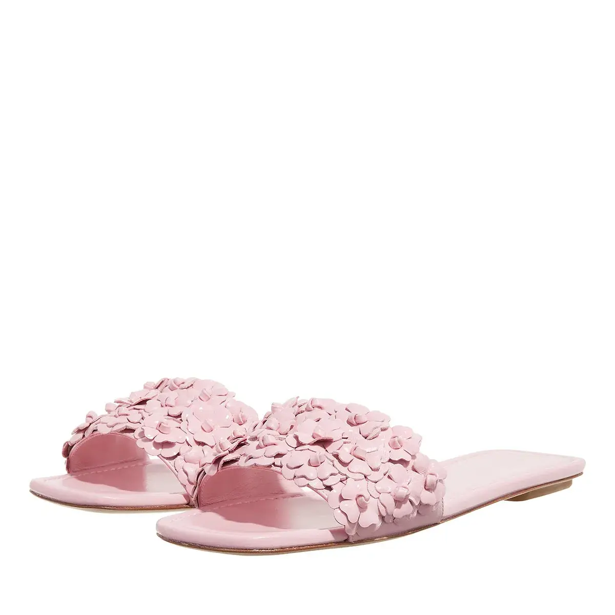 Slide Sandalen mit floralen Applikationen