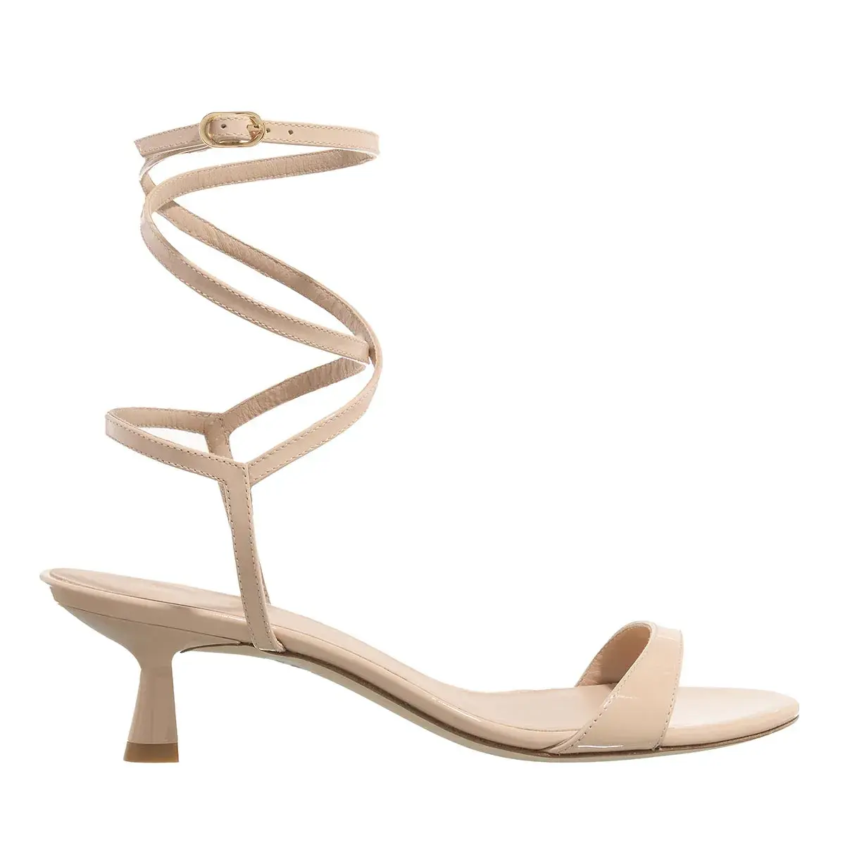 Riemchensandalen mit Absatz und Wickeldetail