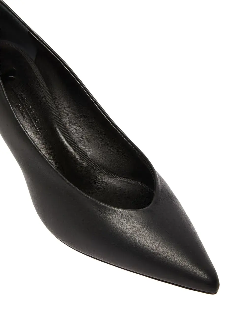 Eleganter, schwarzer Pointed-Toe-Pumps mit skulpturalem Absatz