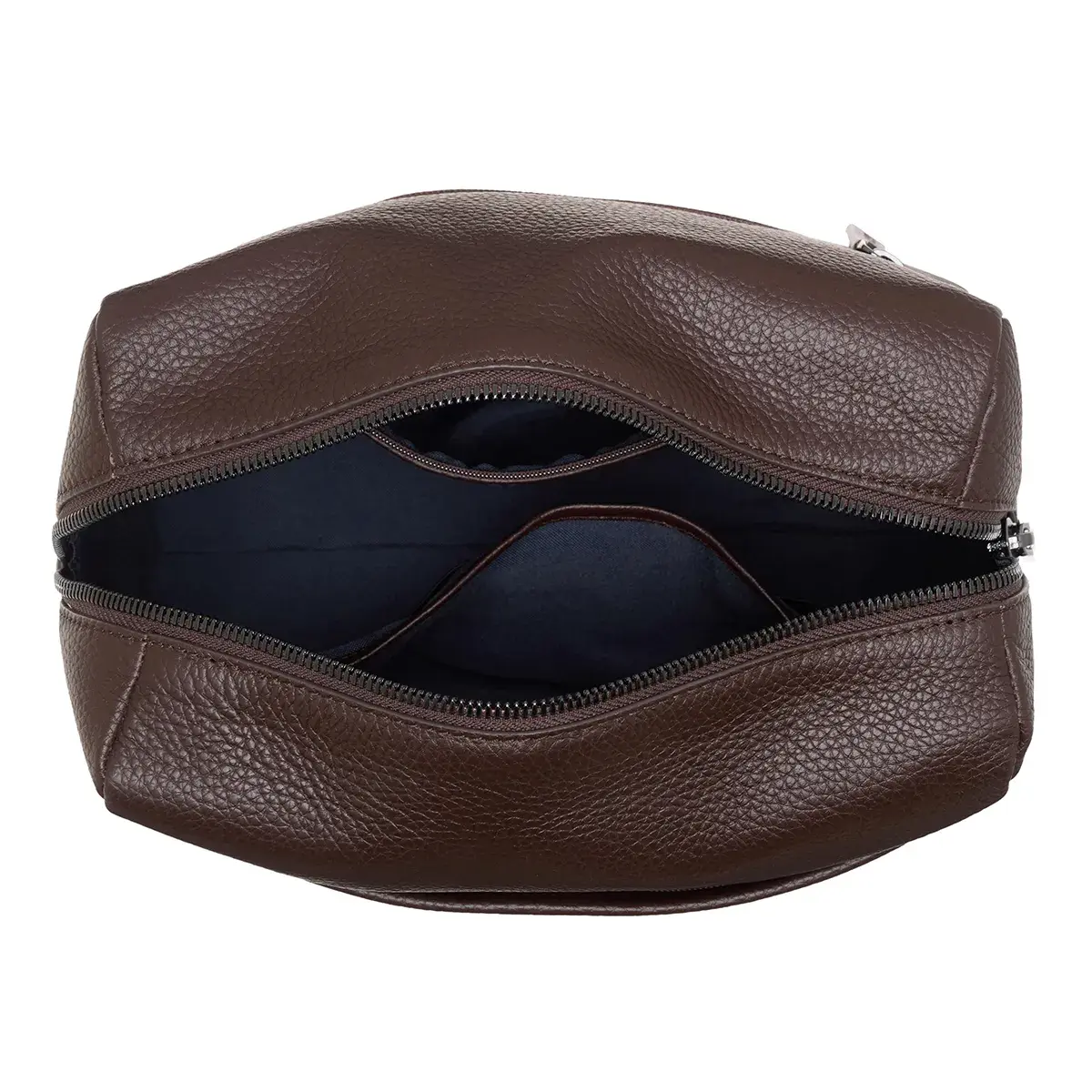 Waschbeutel Kosmetiktasche aus genarbtem Leder