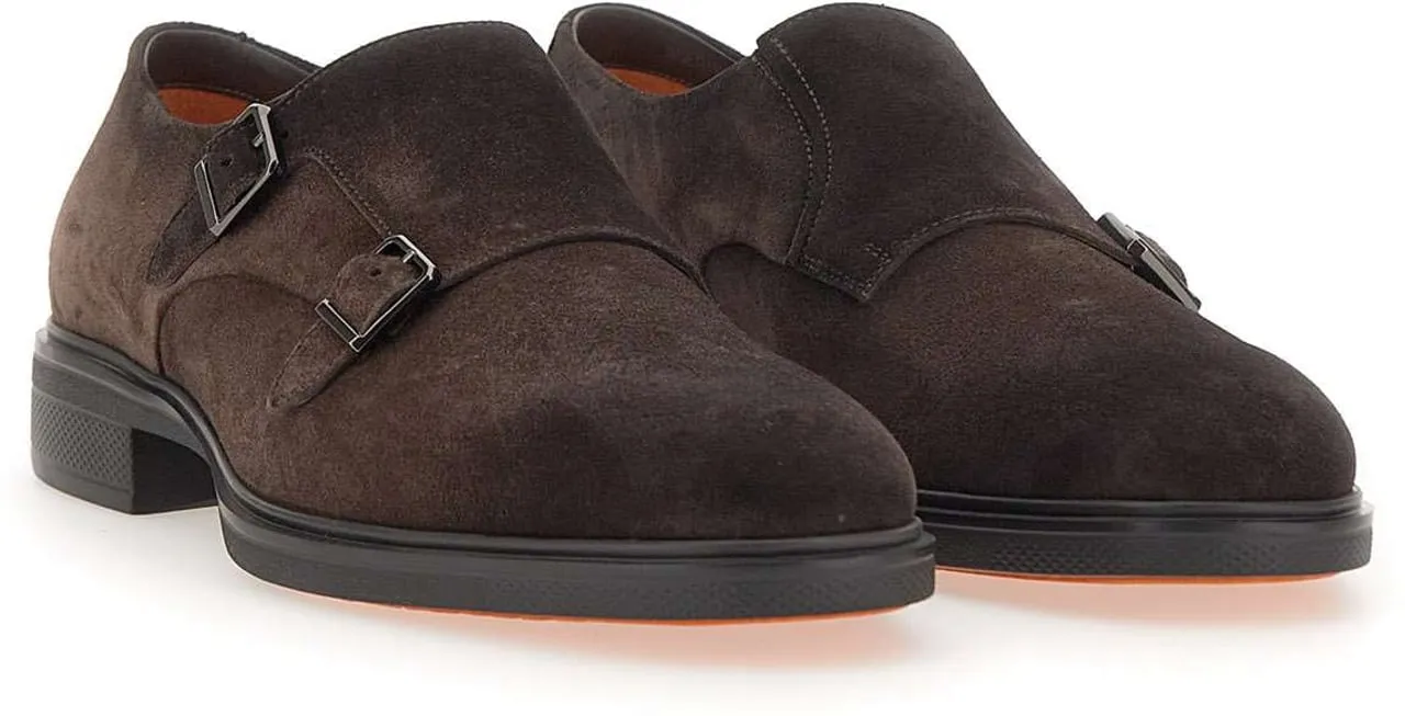 Wildleder Doppel-Monk-Riemen Slipper