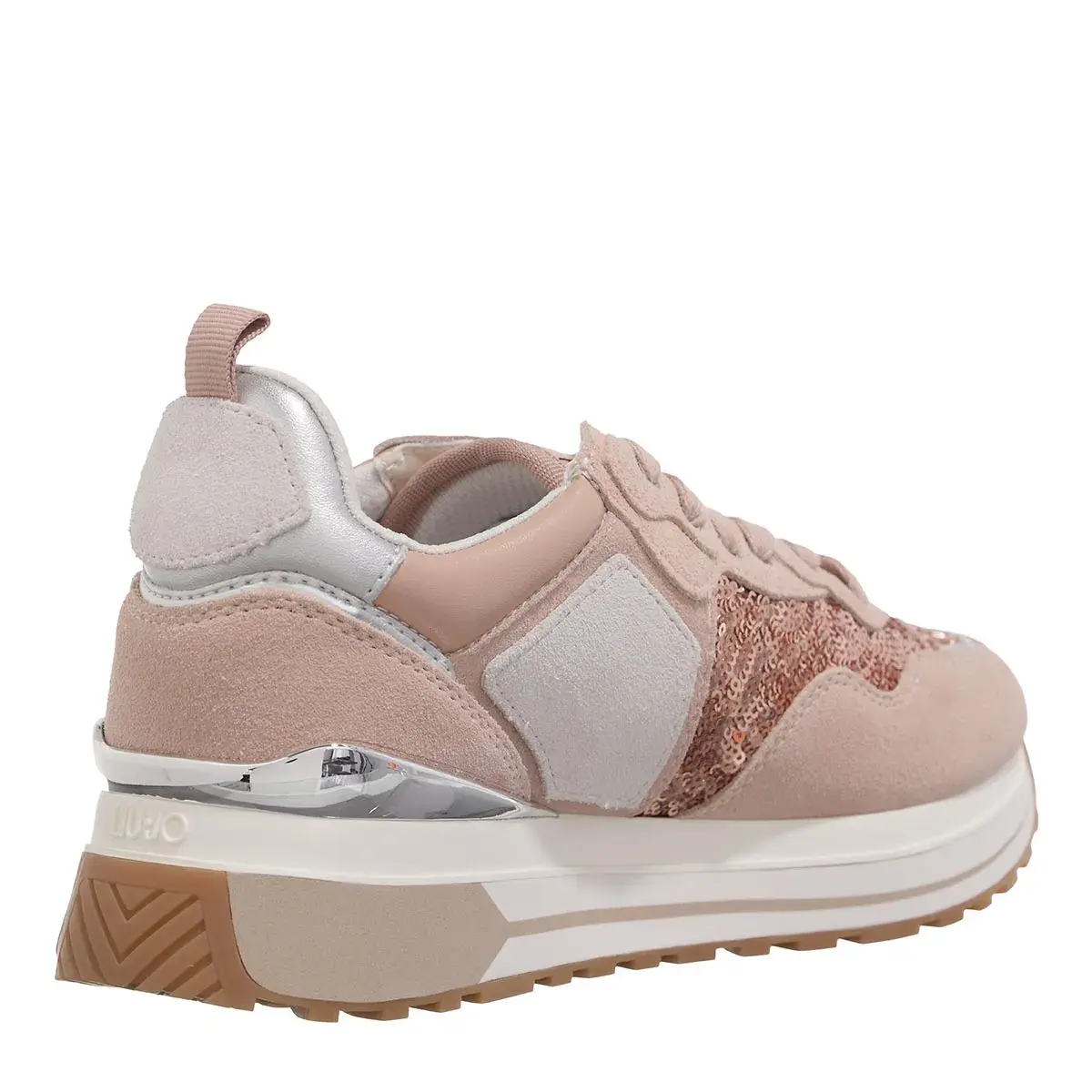 Blushrosa Pailletten Low-Top Sneaker