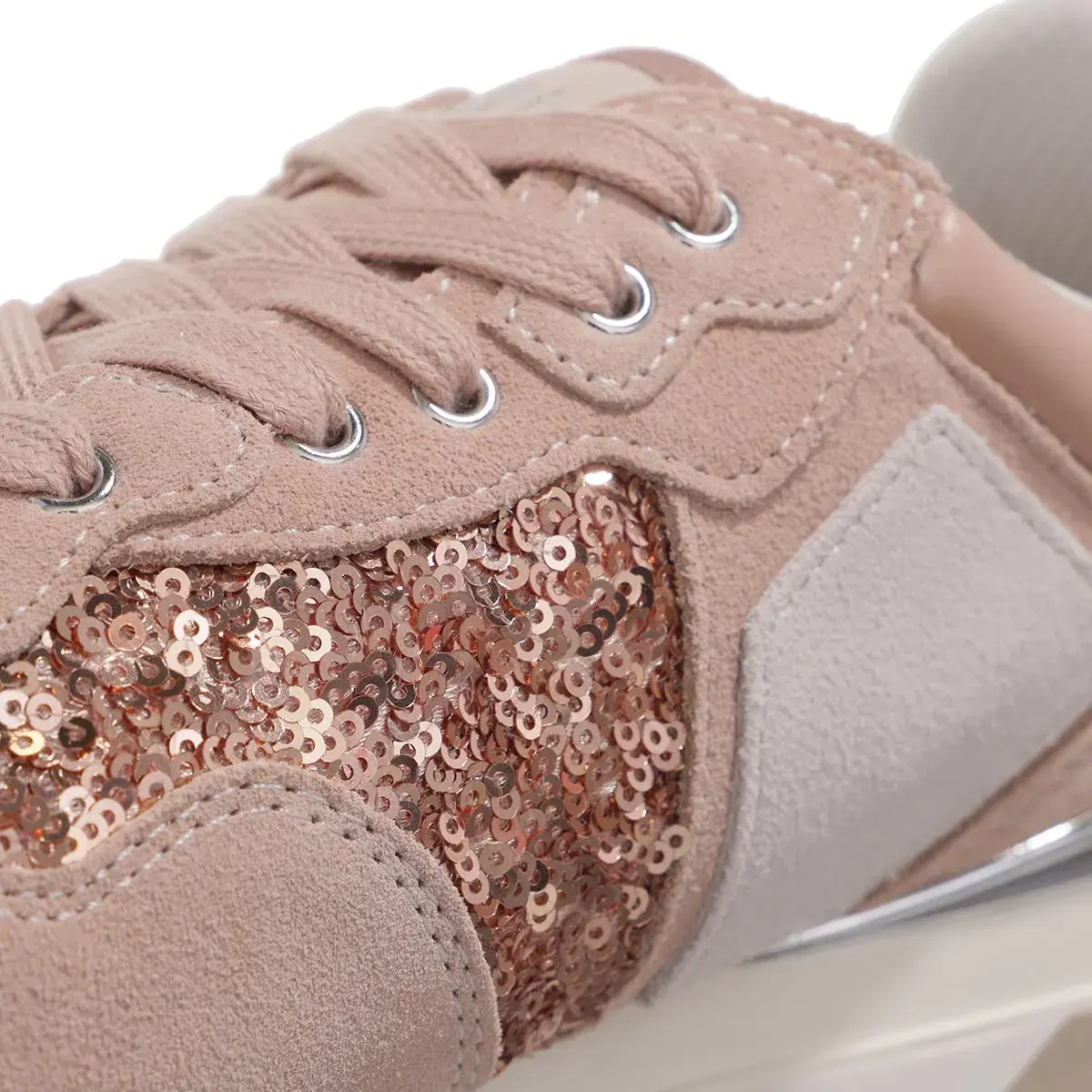 Blushrosa Pailletten Low-Top Sneaker