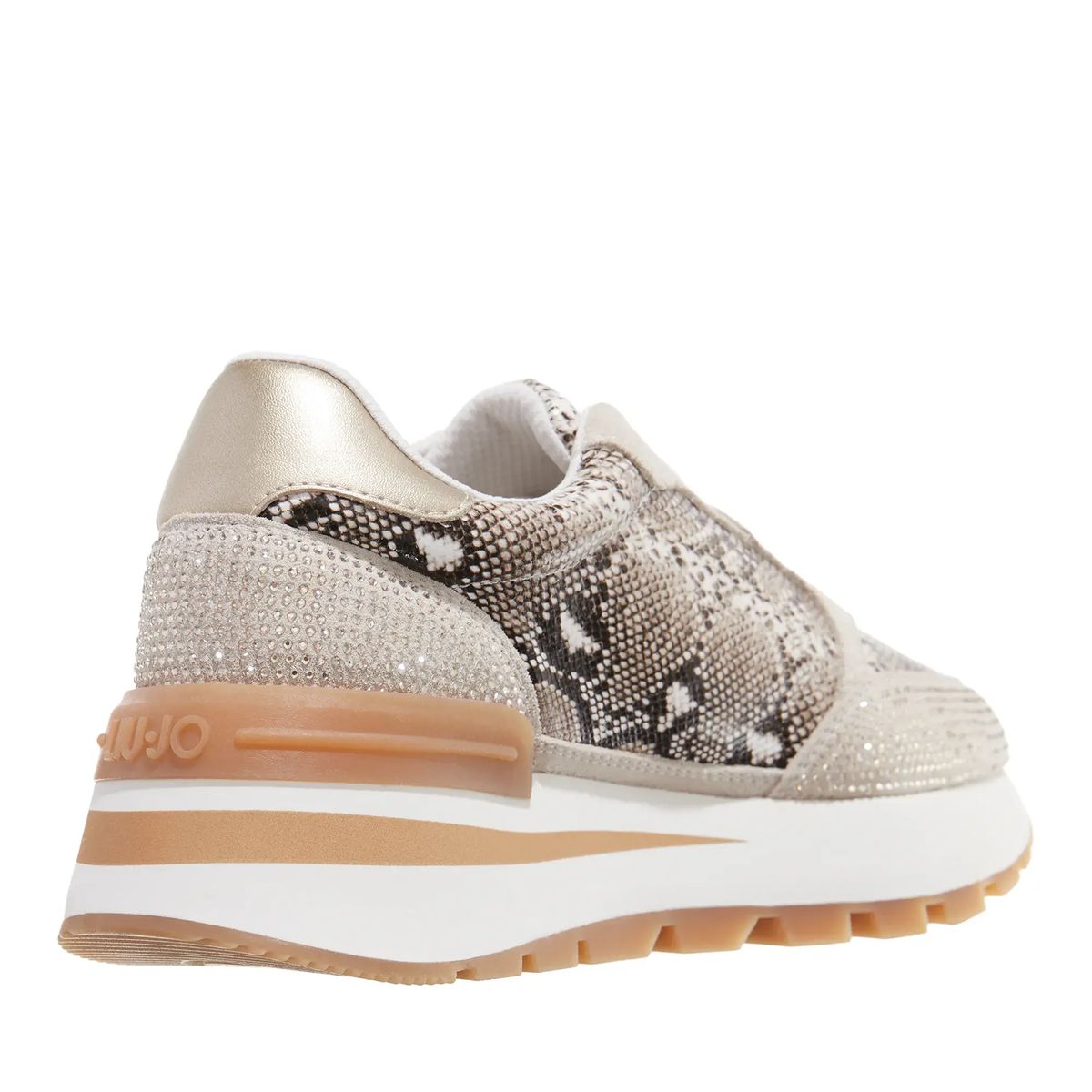 Plateau-Sneaker mit Schlangenmuster