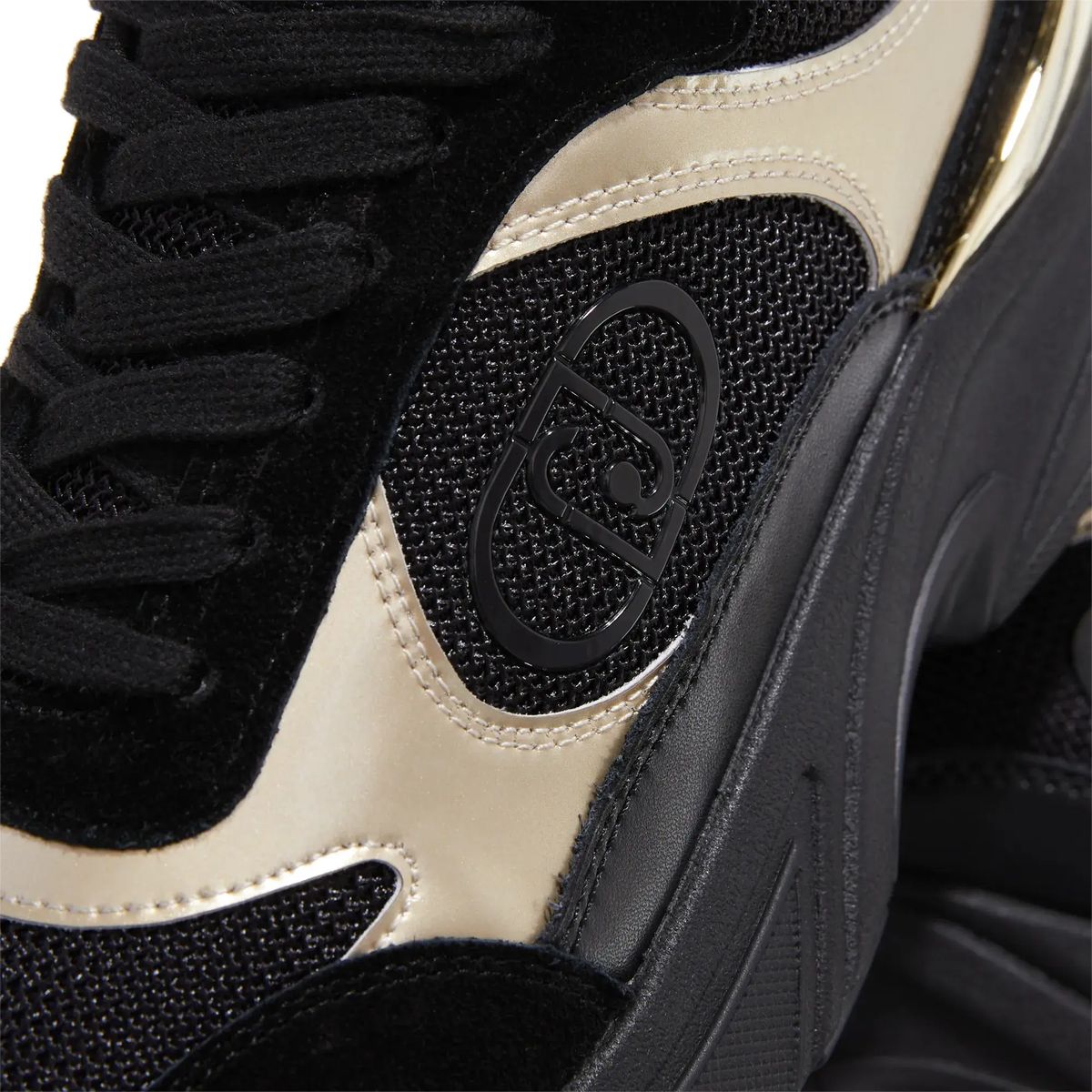 Metallic-Besatz Klobige Sohle Sneaker