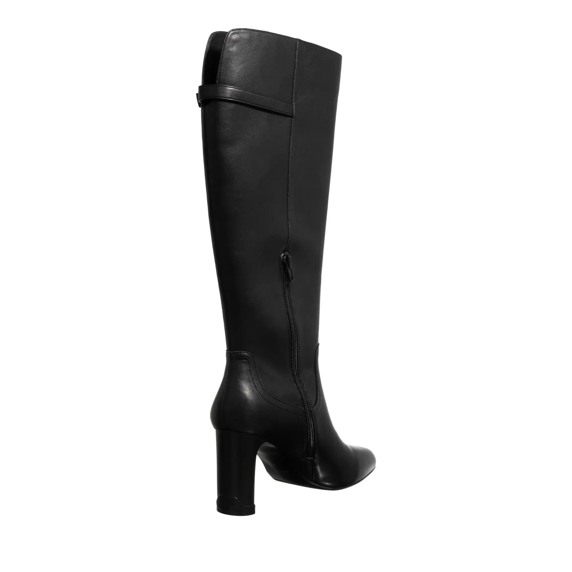 Kniehohe Stiefeletten aus Leder mit Absatz