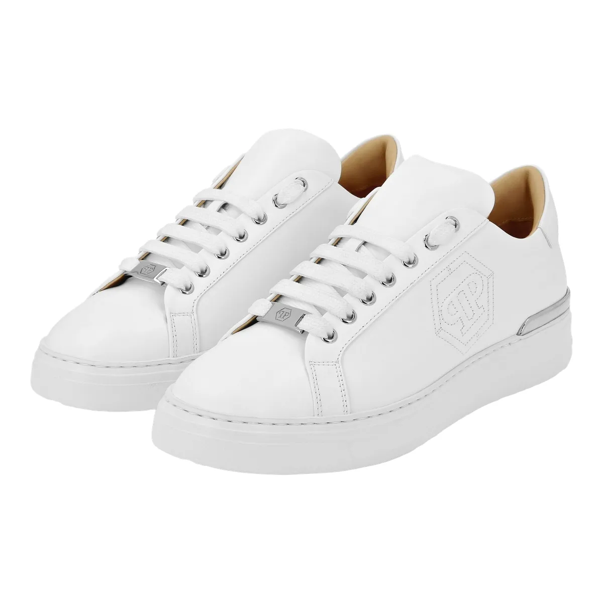 Weiße Damen-Leder-Sneakers