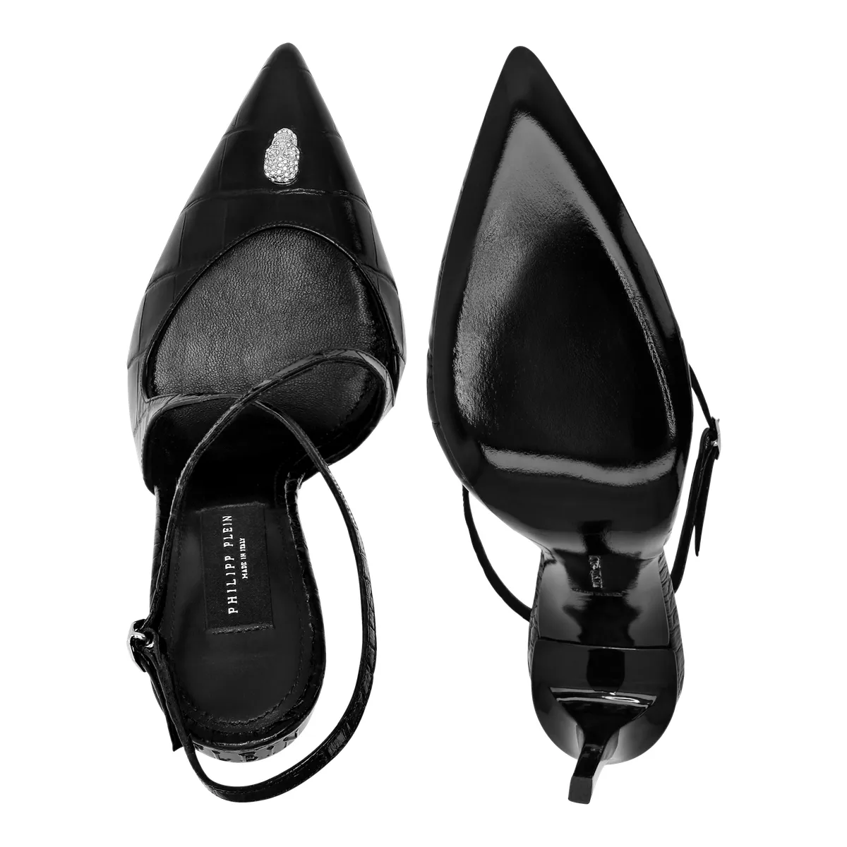 Spitz zulaufende Stiletto-Pumps mit Knöchelriemen