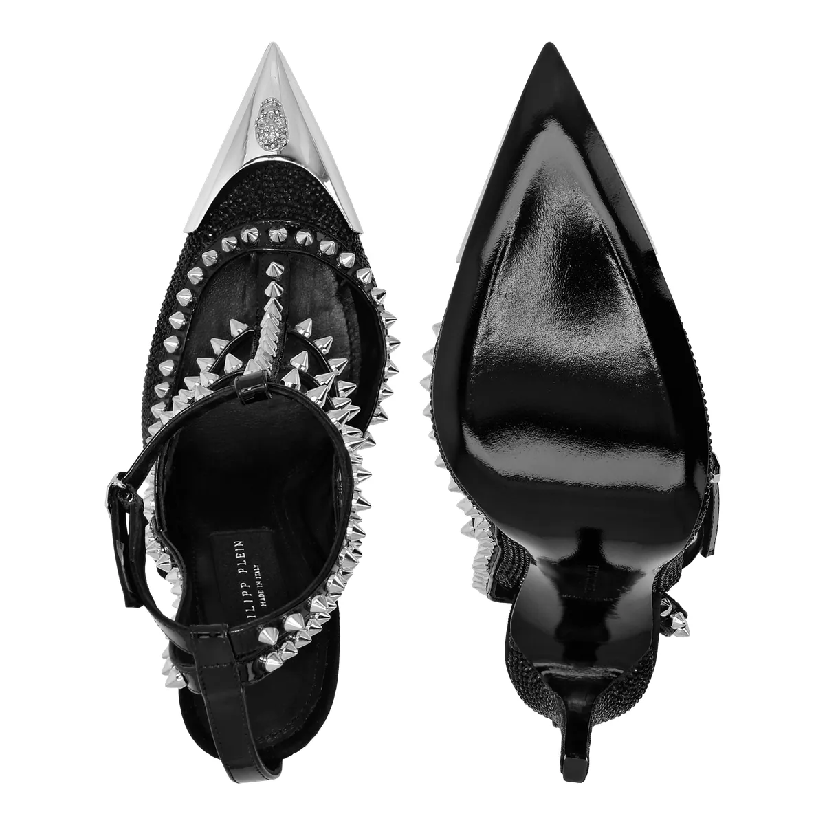 Nietenschuhe mit Stiletto-Absatz
