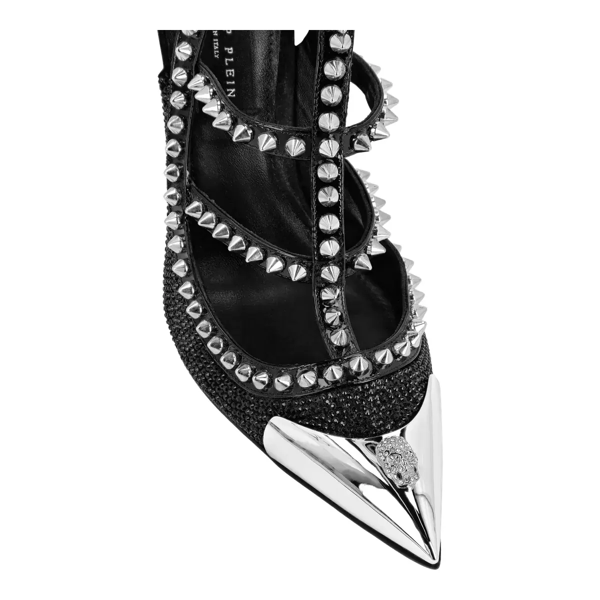 Nietenschuhe mit Stiletto-Absatz