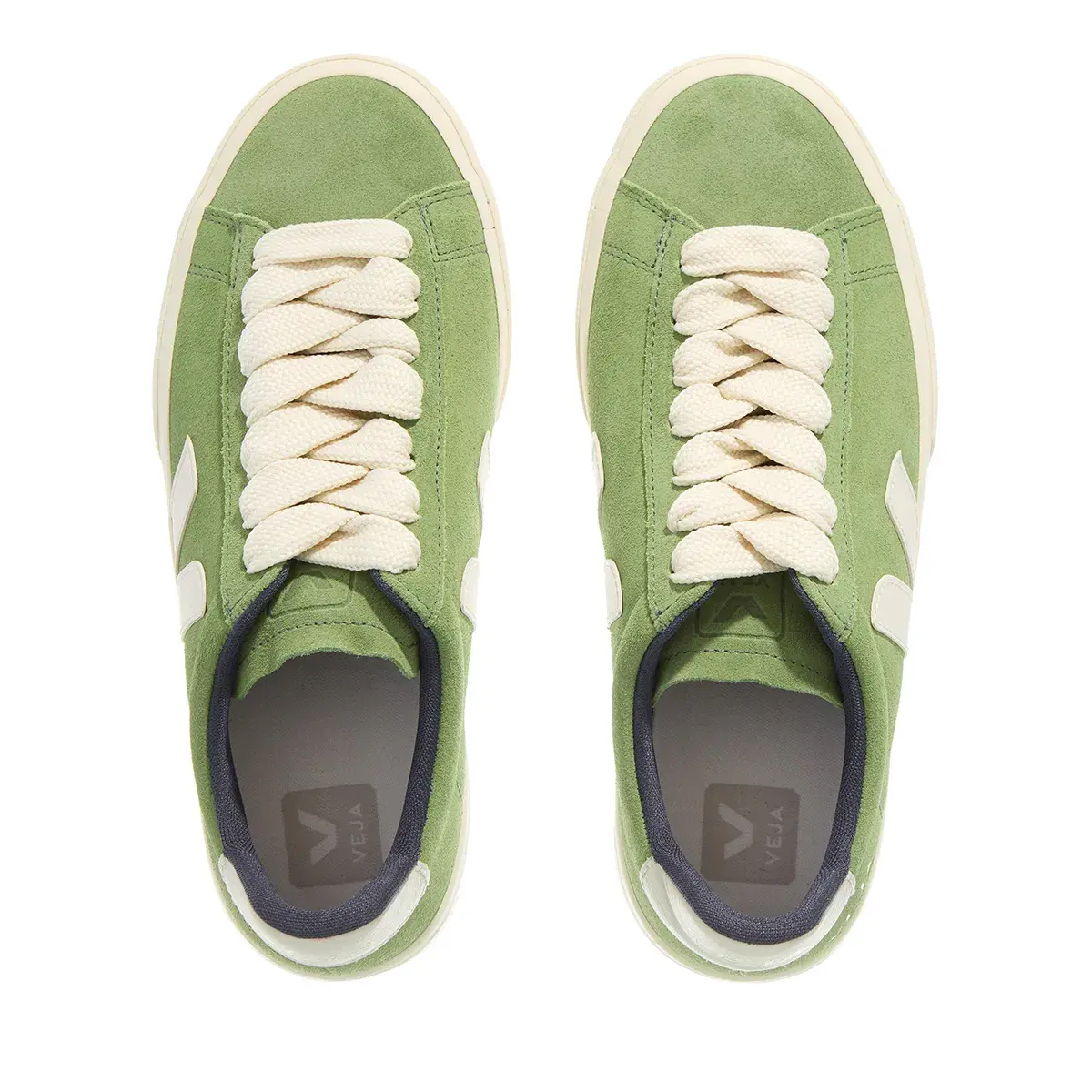 Grüner Wildleder Low-Top Sneaker