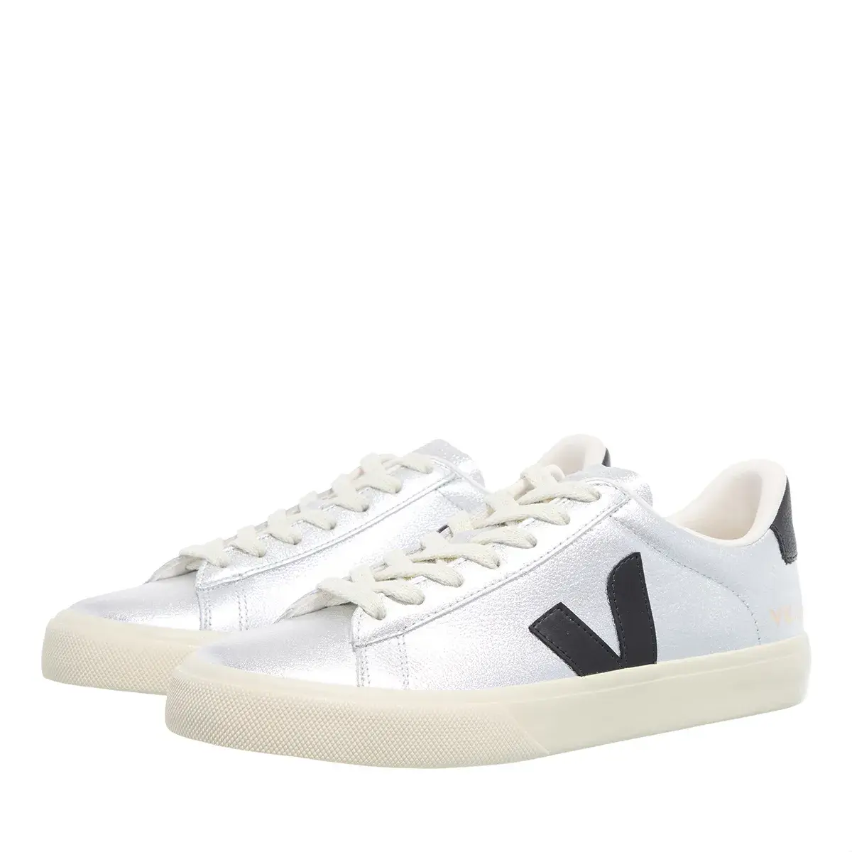Metallic Silberne Low-Top Sneaker Campo