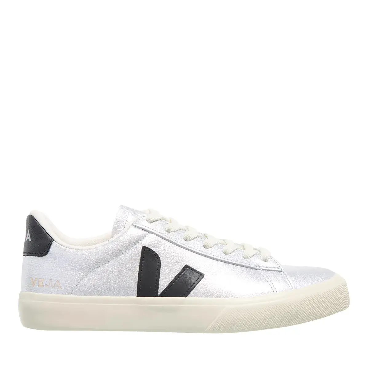 Metallic Silberne Low-Top Sneaker Campo