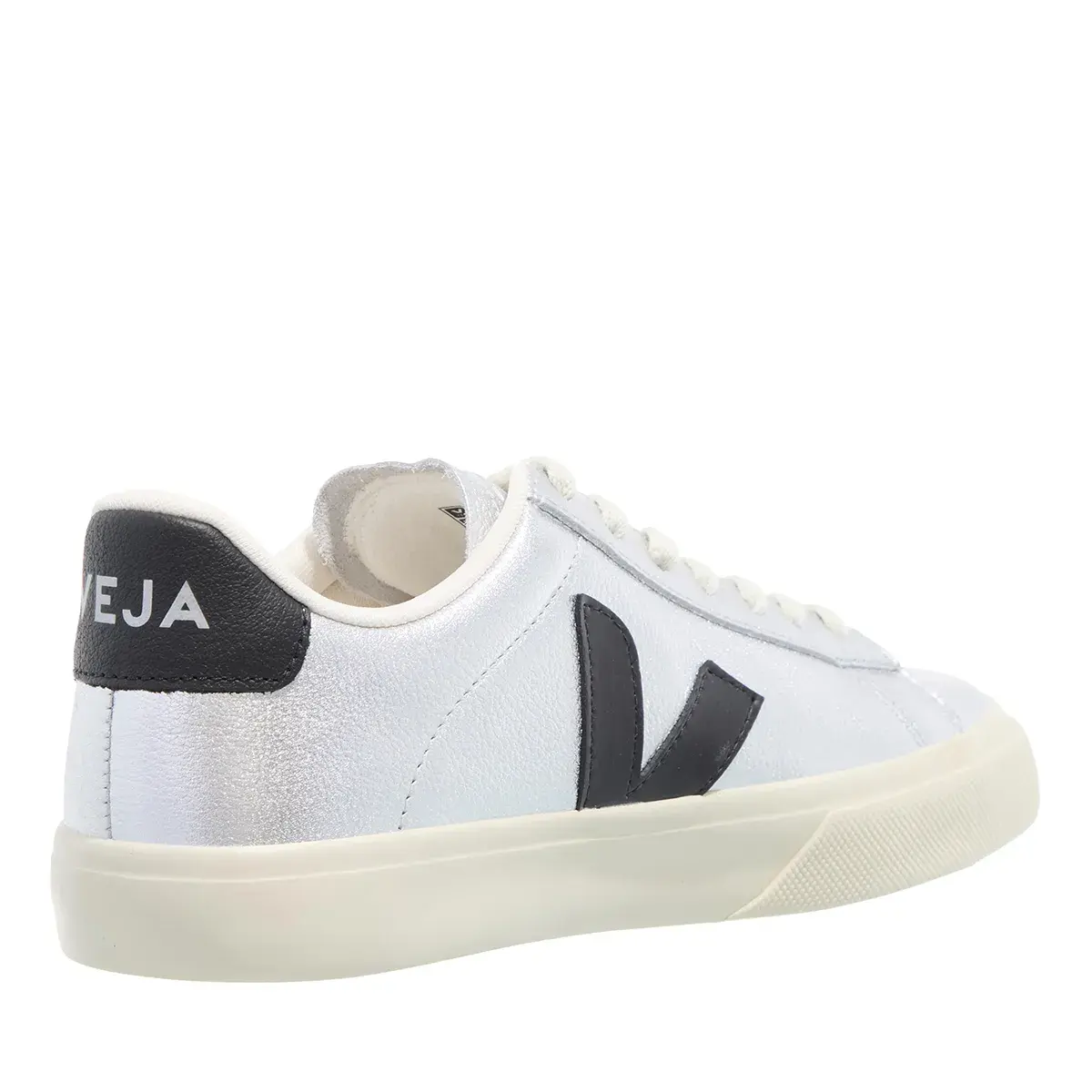 Metallic Silberne Low-Top Sneaker Campo