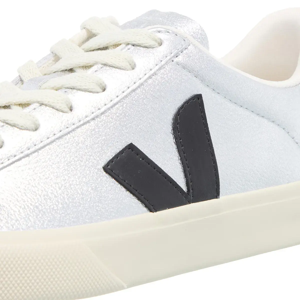 Metallic Silberne Low-Top Sneaker Campo