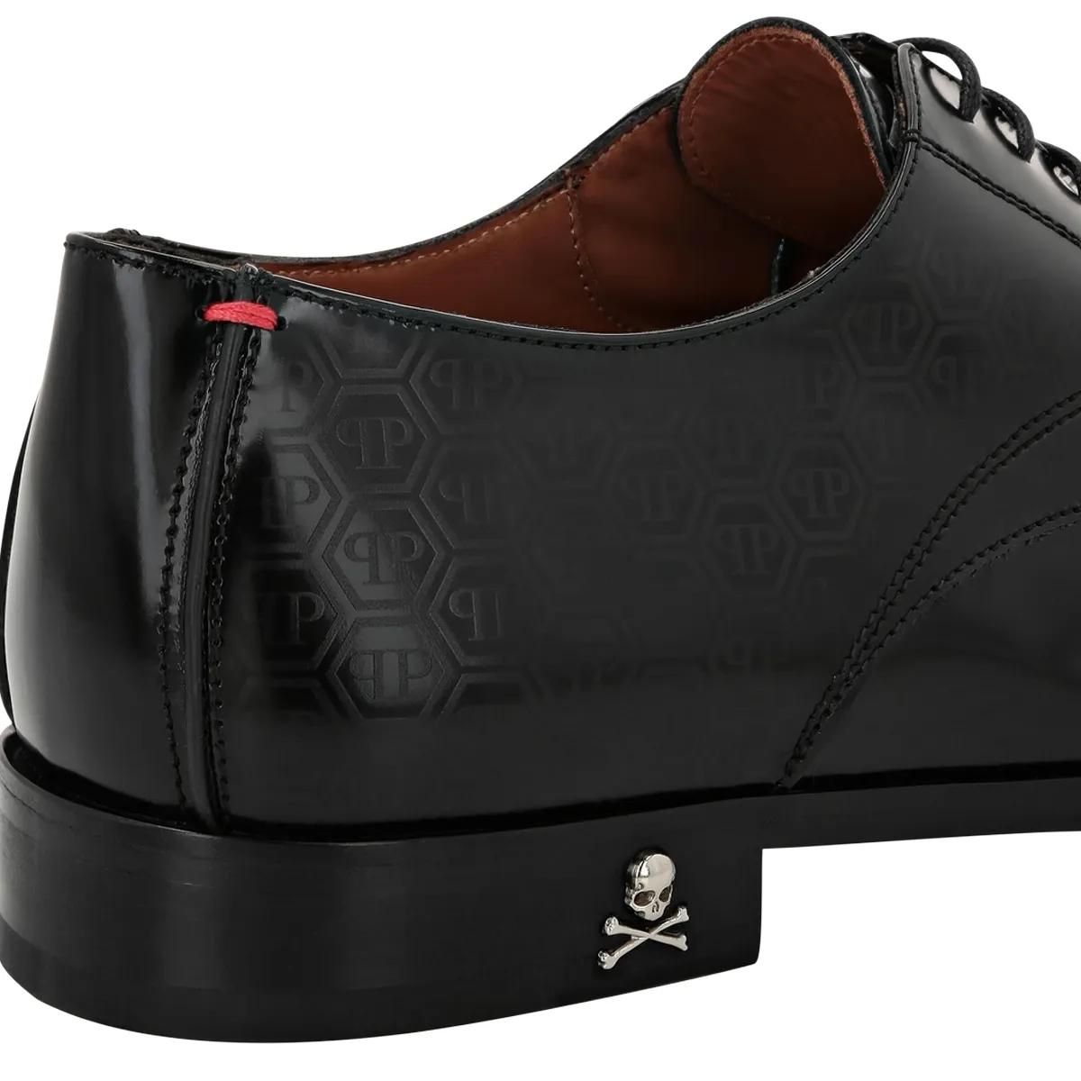 Schwarze Derby-Schnürschuhe aus Leder