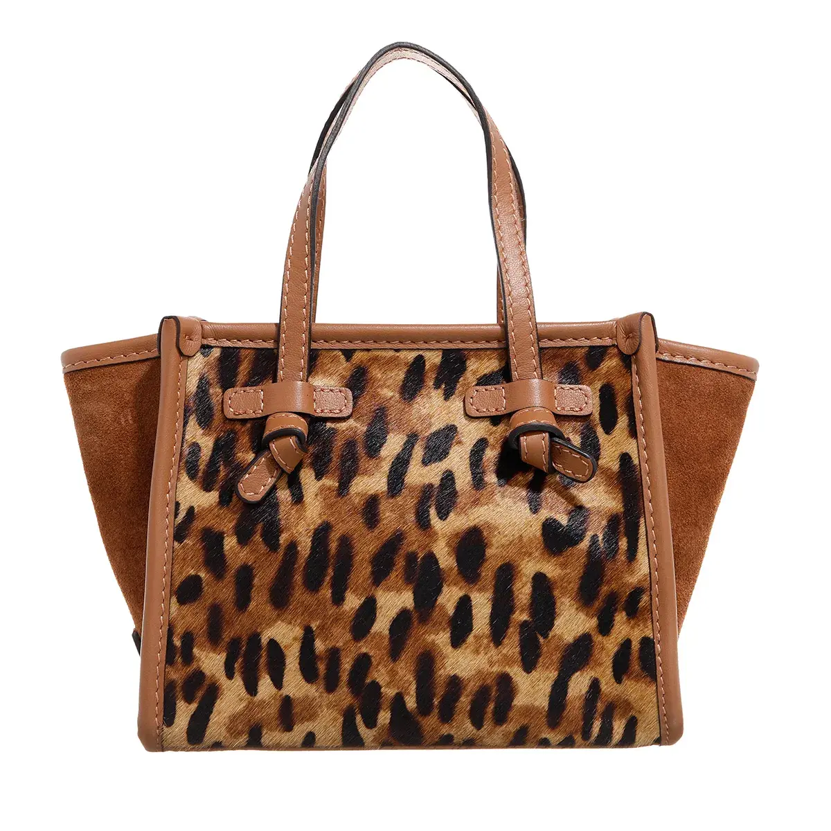 Mini-Tragetasche mit Leopardenmuster