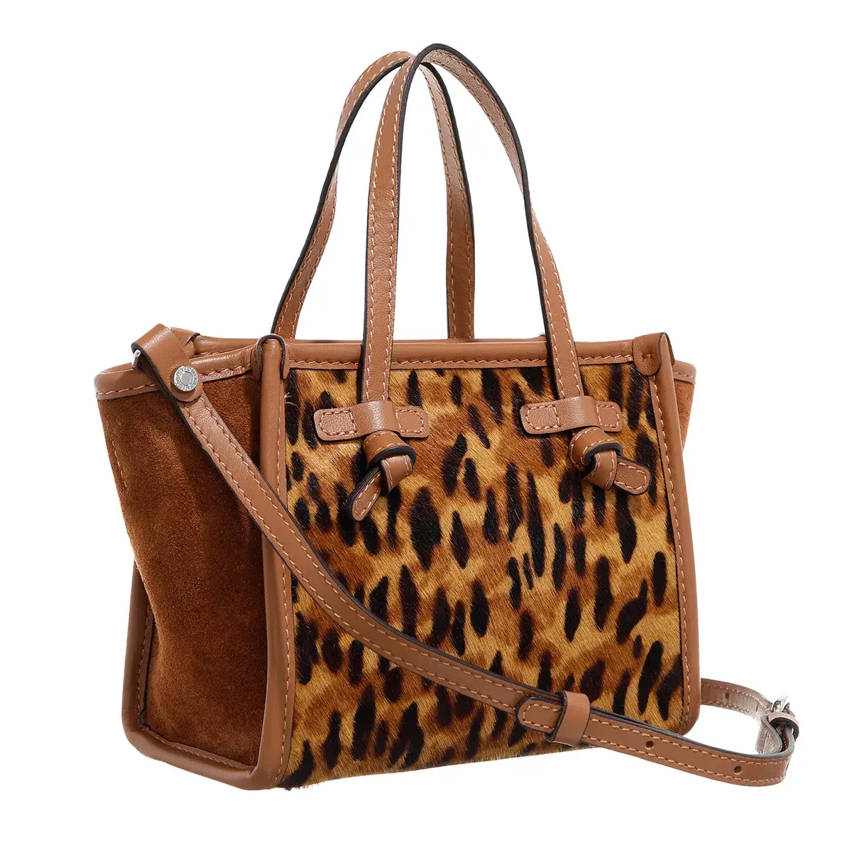 Mini-Tragetasche mit Leopardenmuster