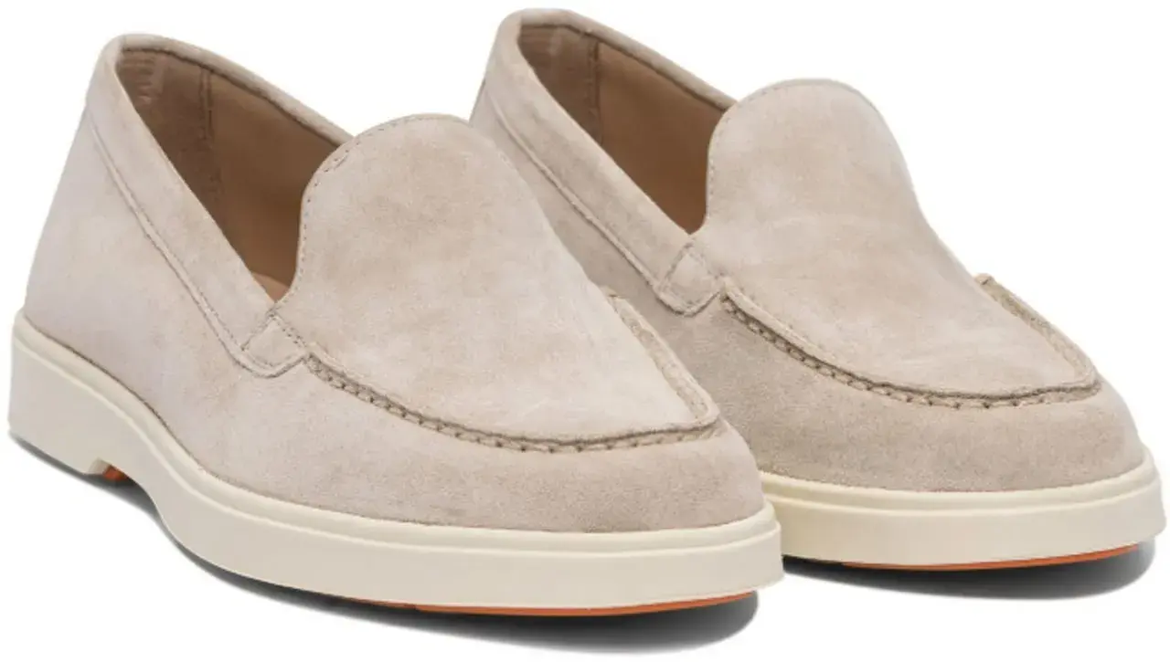 Wildleder Penny Loafer in Beige