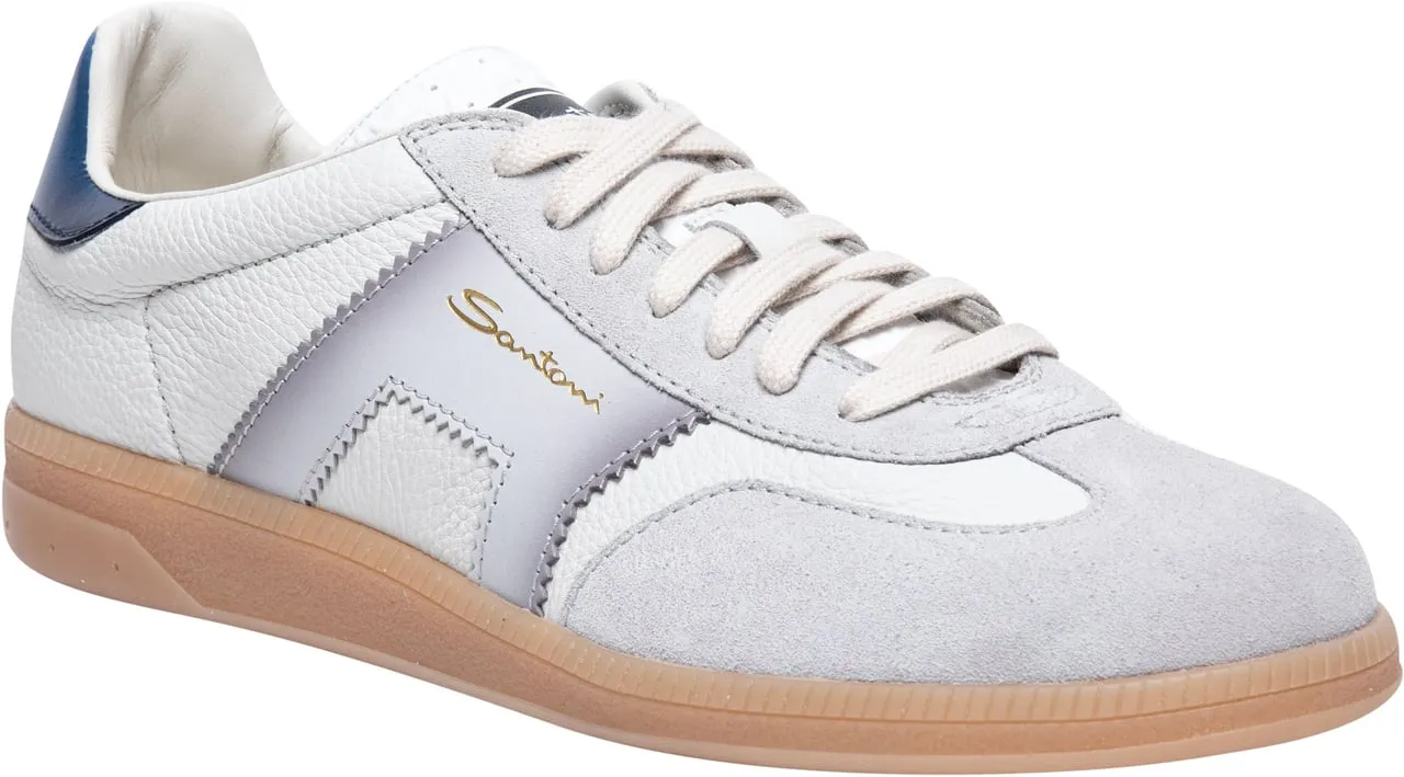 Vintage-Leder-Sneakers mit niedrigem Schaft