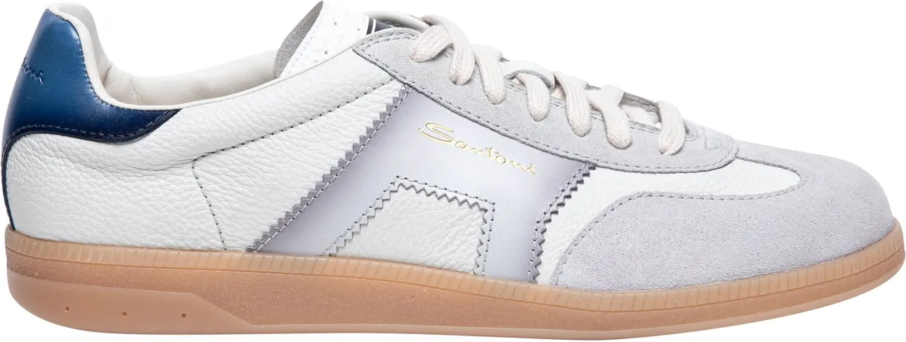 Vintage-Leder-Sneakers mit niedrigem Schaft