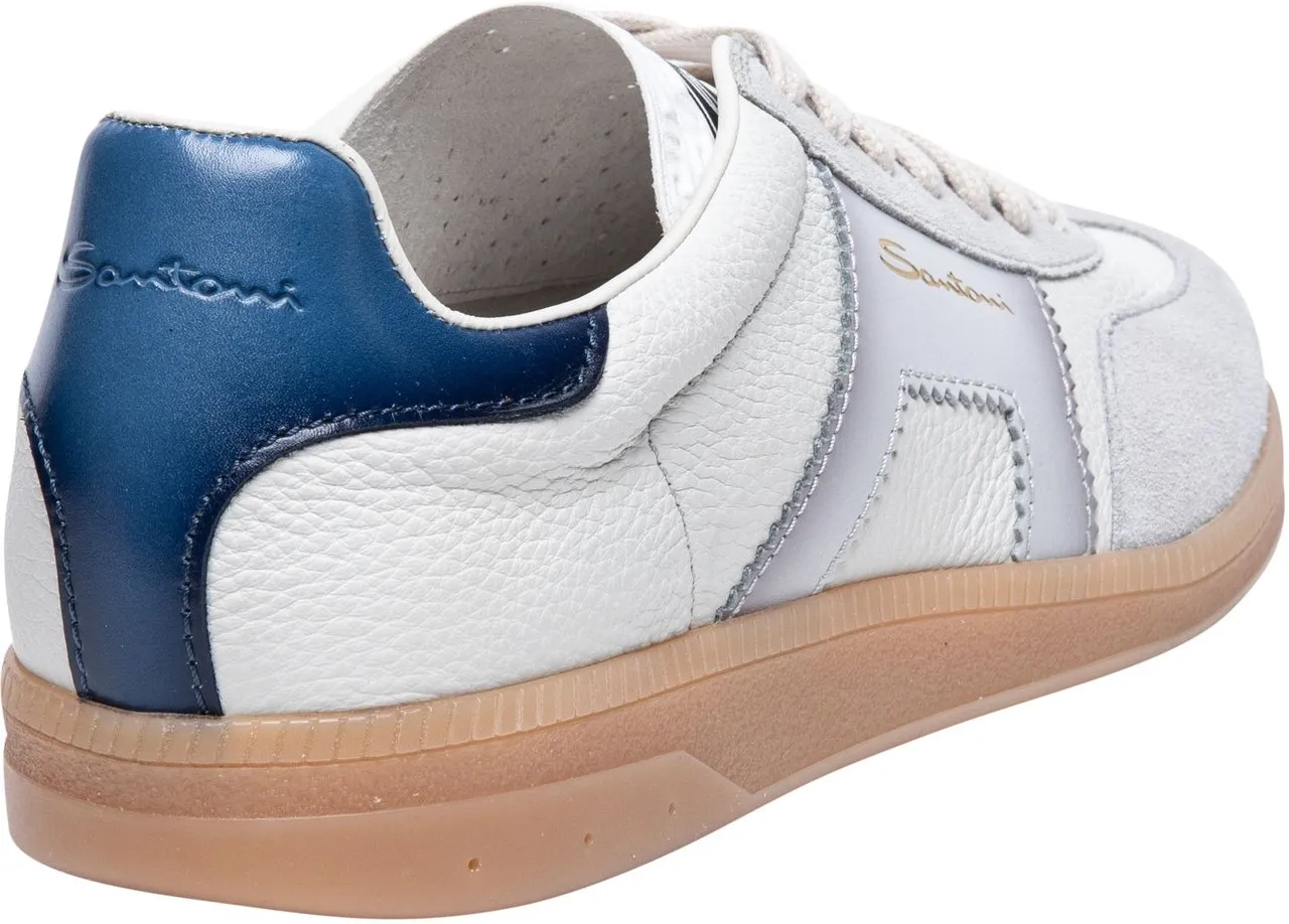 Vintage-Leder-Sneakers mit niedrigem Schaft