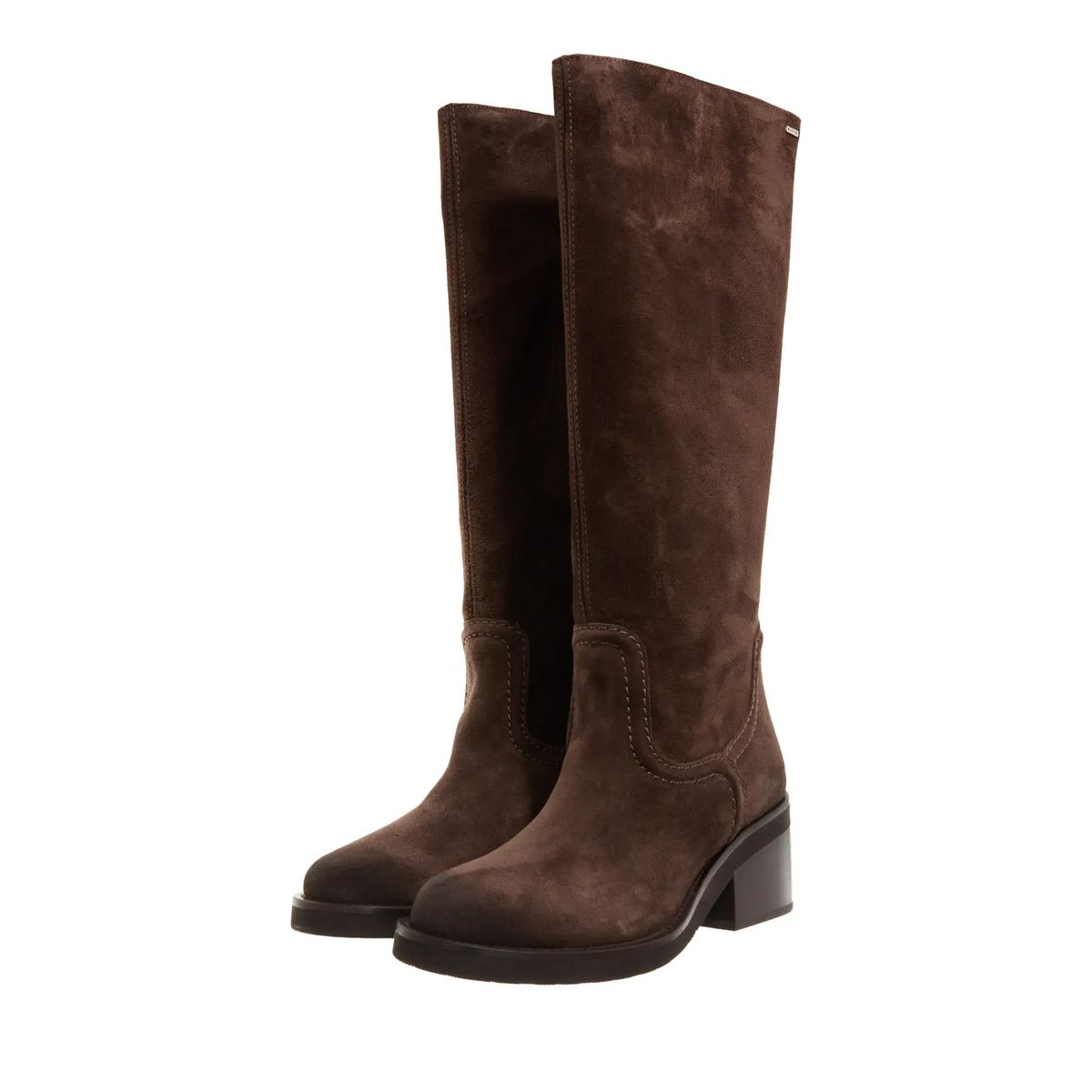 Wildleder Kniehohe Stiefel mit Absatz für Damen