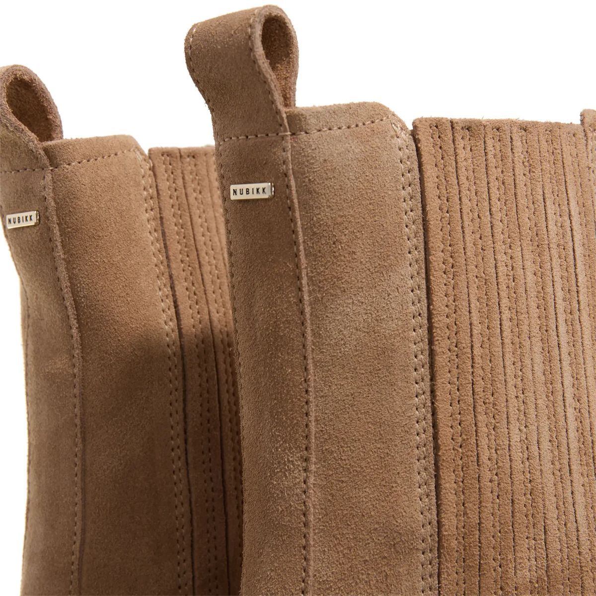 Wildleder-Stiefelette mit goldenem Detail