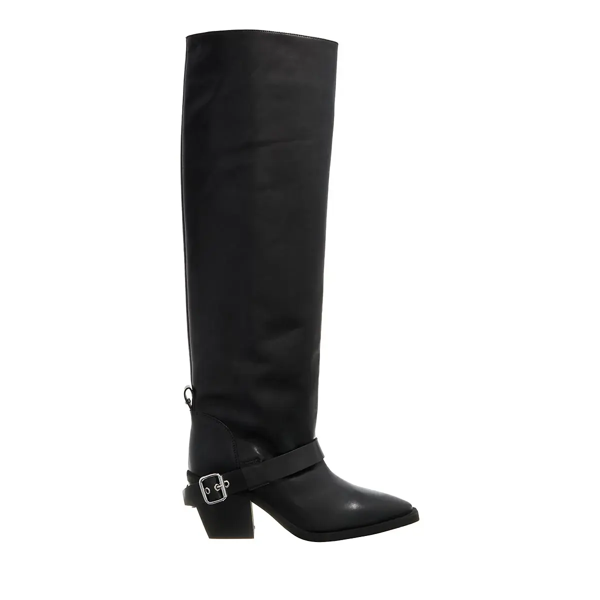 Schwarze Kniehohe Stiefel mit Absatz