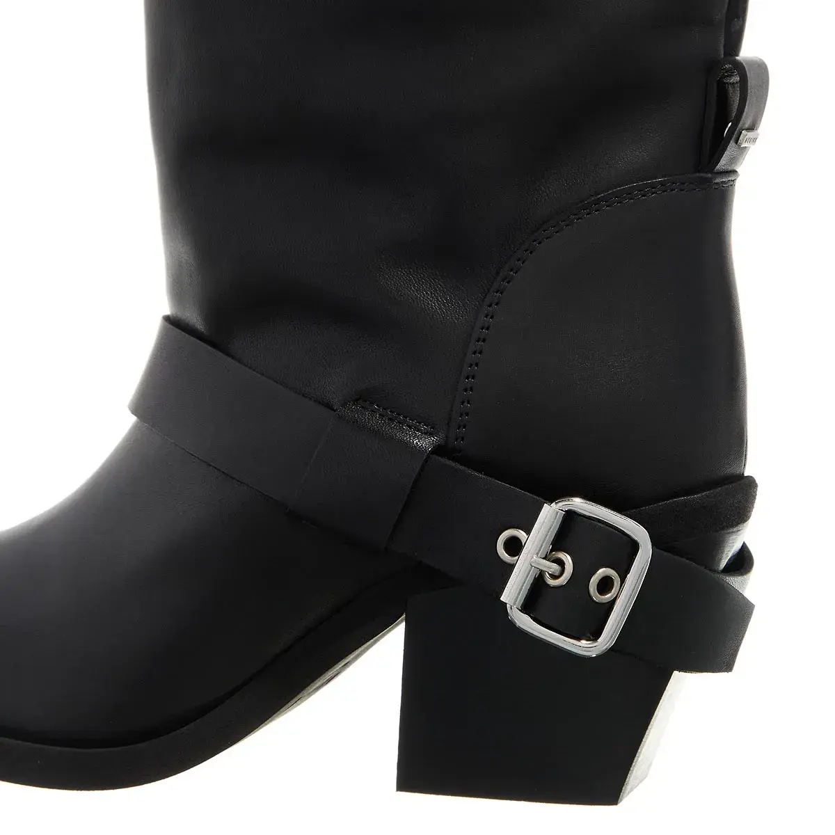Schwarze Kniehohe Stiefel mit Absatz