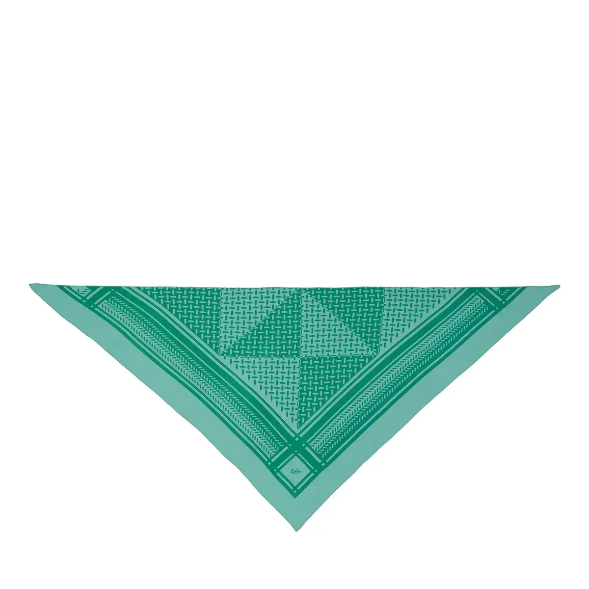 Seidengemisch Schal mit geometrischem Muster