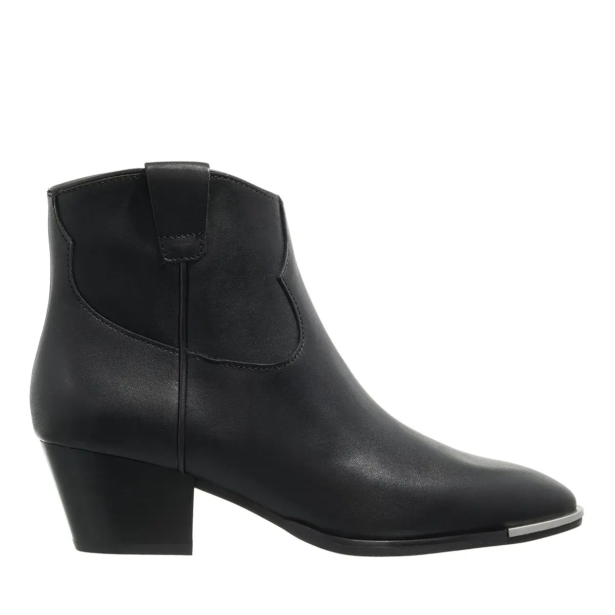 Schwarze Western-Stiefeletten aus Leder