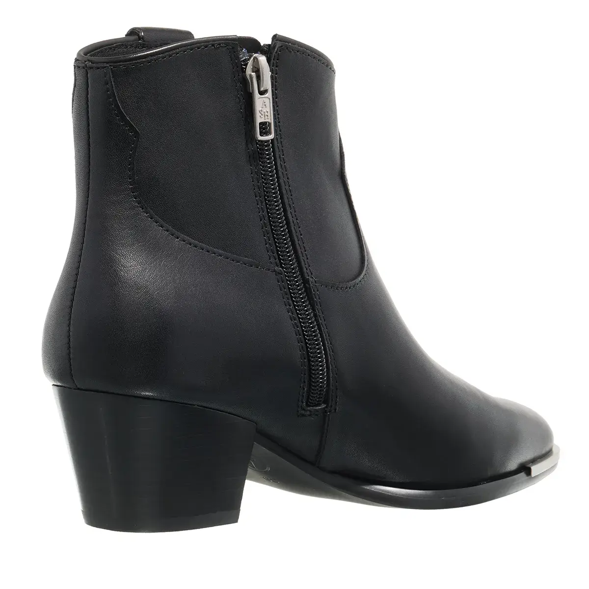 Schwarze Western-Stiefeletten aus Leder
